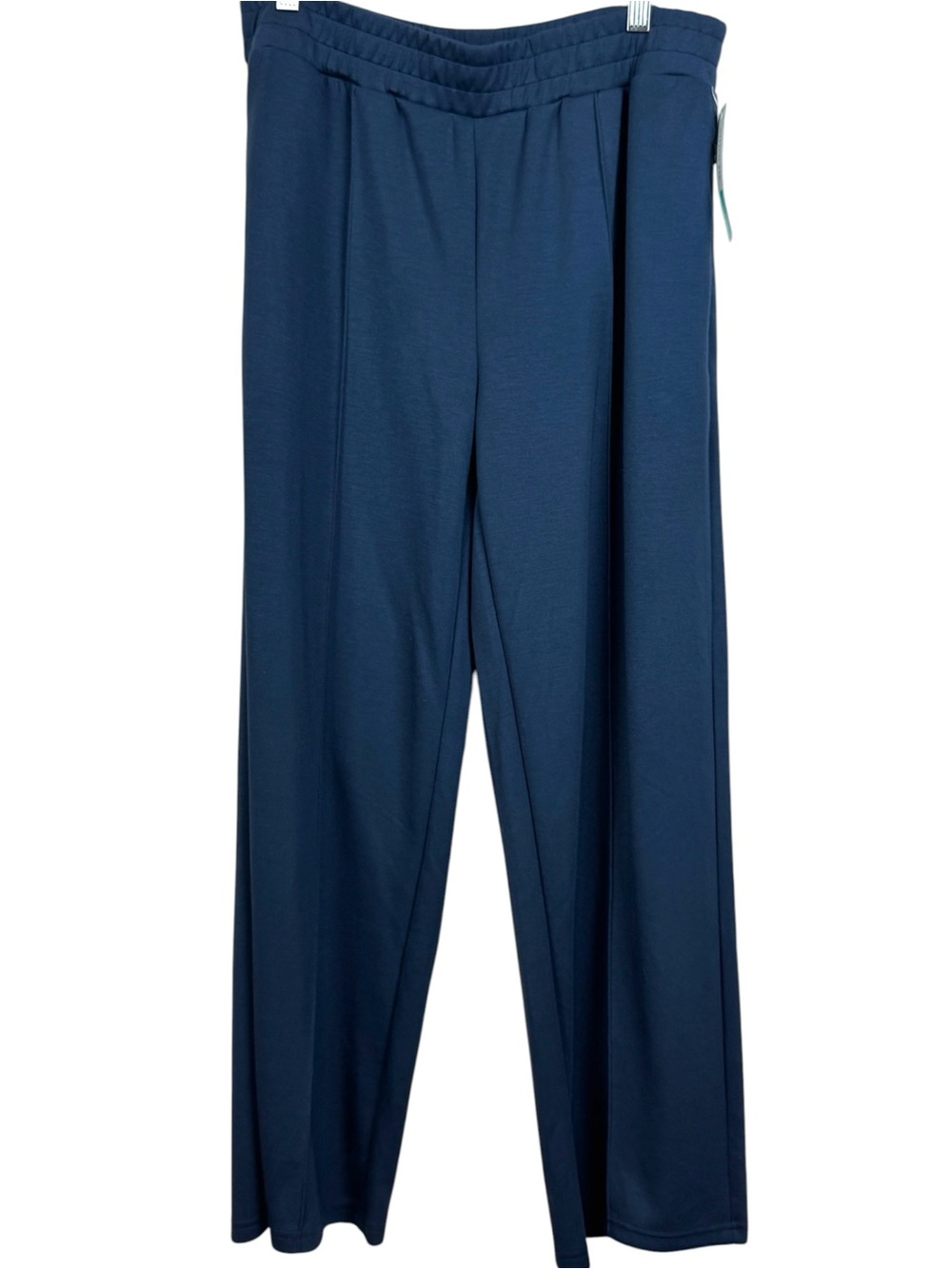 We Wander Performaluxe Pintuck Straight Pant Women Size L Navy NWT - Picture 2 of 7